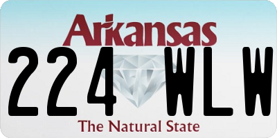 AR license plate 224WLW