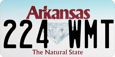 AR license plate 224WMT