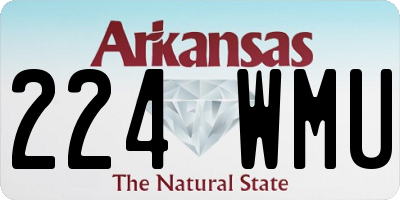AR license plate 224WMU