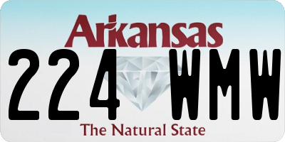 AR license plate 224WMW