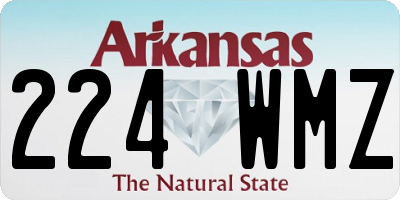 AR license plate 224WMZ
