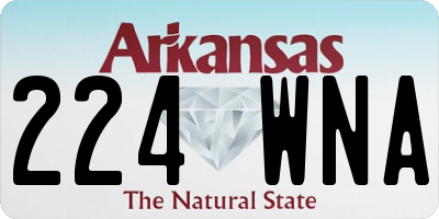 AR license plate 224WNA