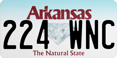 AR license plate 224WNC