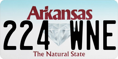 AR license plate 224WNE