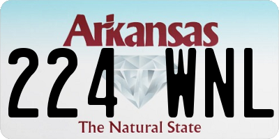 AR license plate 224WNL