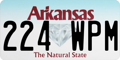 AR license plate 224WPM