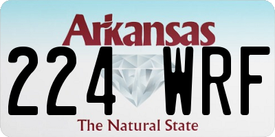 AR license plate 224WRF