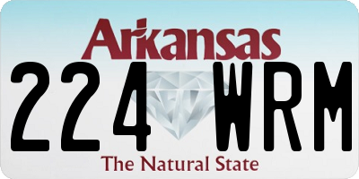 AR license plate 224WRM