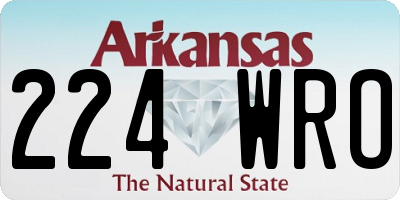 AR license plate 224WRO