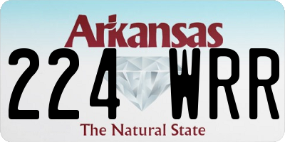 AR license plate 224WRR