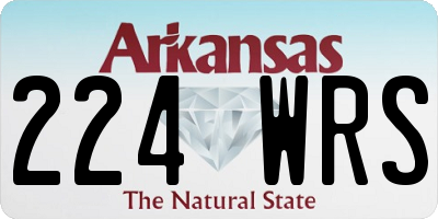 AR license plate 224WRS