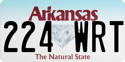 AR license plate 224WRT