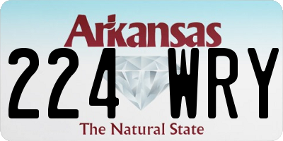 AR license plate 224WRY