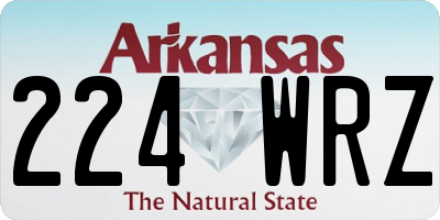 AR license plate 224WRZ