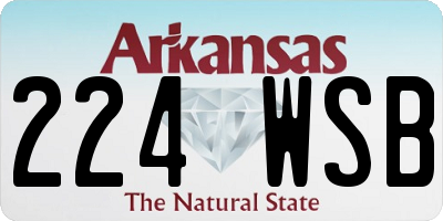AR license plate 224WSB