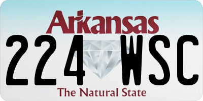 AR license plate 224WSC