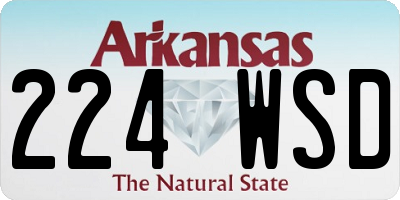 AR license plate 224WSD