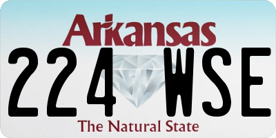 AR license plate 224WSE