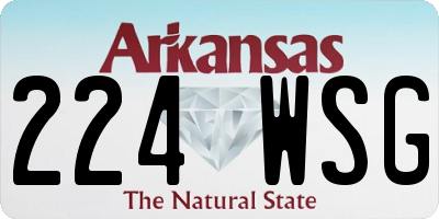 AR license plate 224WSG