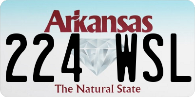 AR license plate 224WSL