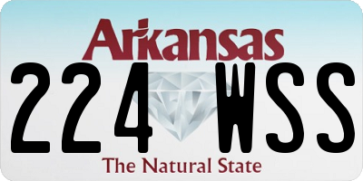 AR license plate 224WSS