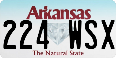 AR license plate 224WSX