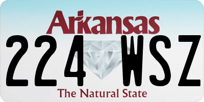 AR license plate 224WSZ