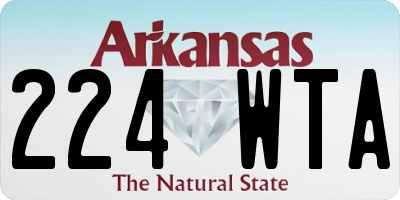 AR license plate 224WTA