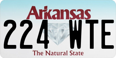 AR license plate 224WTE