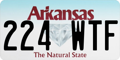 AR license plate 224WTF