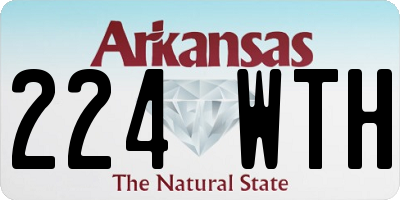 AR license plate 224WTH
