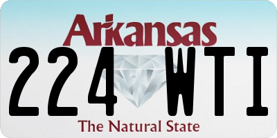 AR license plate 224WTI