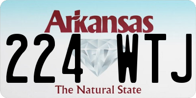 AR license plate 224WTJ