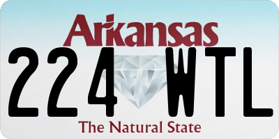 AR license plate 224WTL