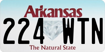 AR license plate 224WTN