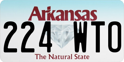 AR license plate 224WTO