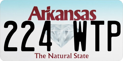 AR license plate 224WTP
