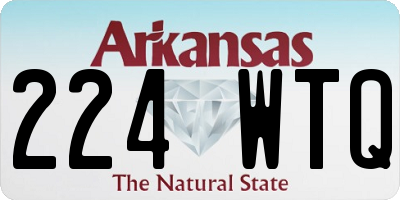 AR license plate 224WTQ