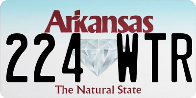 AR license plate 224WTR