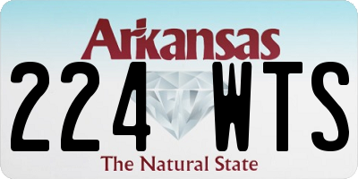 AR license plate 224WTS
