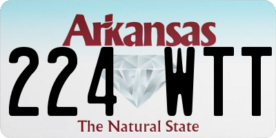 AR license plate 224WTT