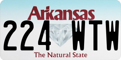 AR license plate 224WTW