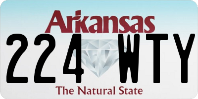 AR license plate 224WTY