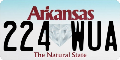 AR license plate 224WUA