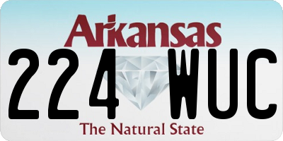 AR license plate 224WUC