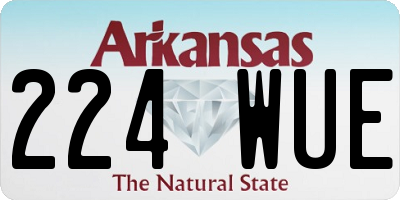 AR license plate 224WUE