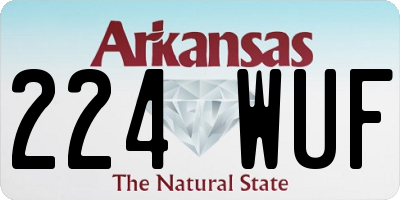 AR license plate 224WUF