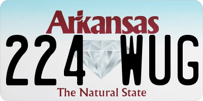 AR license plate 224WUG