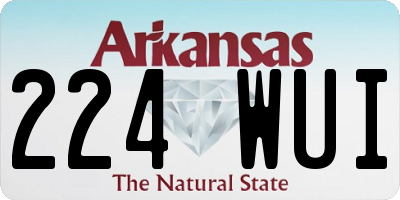 AR license plate 224WUI