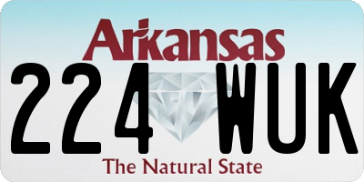 AR license plate 224WUK